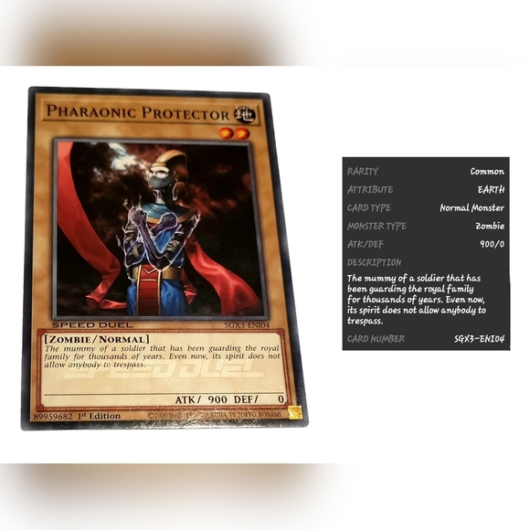 YU-GI-OH LOT OF 2 CARDS ~ ZOMBIE PHARAOH'S SERVANT ~ PHARAONIC PROTECTOR (NEW) - Picture 3 of 4
